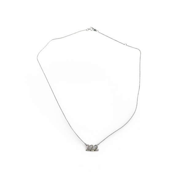 Zales Jewelry - Zales Diamond Accent Lucky Number "222" Necklace in Sterling Silver